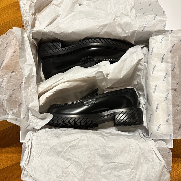 Off White - Men’s Combat Leather Loafer - Black - Size 7 (US) - NEW! - Picture 8 of 12